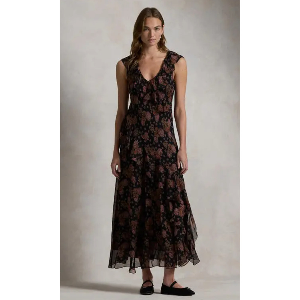 Polo Ralph Lauren Floral Short Sleeve Cocktail Dress Size 4